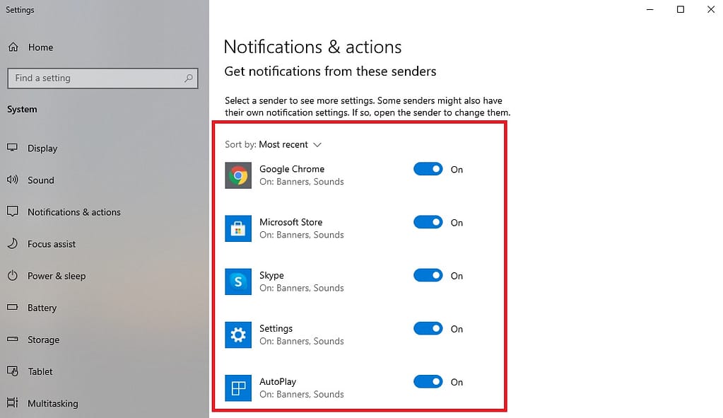 Turn off chrome notifications windows 10