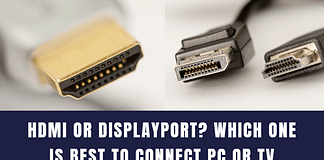 HDMI or DisplayPort