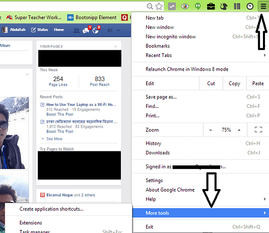 facebook chorme
