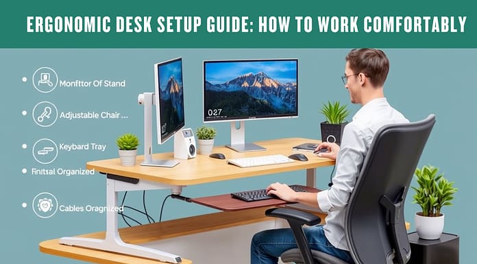 Ergonomic desk setup guide