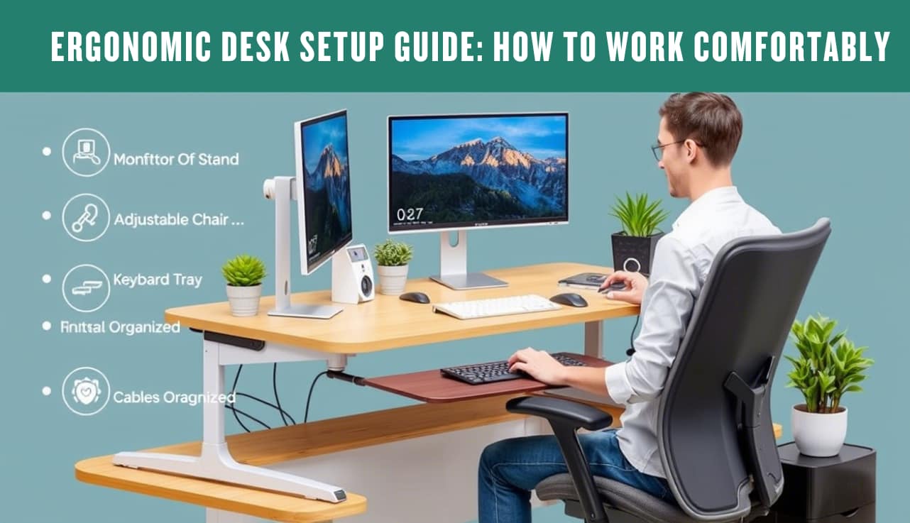 Ergonomic Desk Setup Guide: How to Work Comfortably (Without Breaking the Bank) Ergonomic desk setup guide