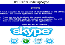 BSOD after Updating Skype : Fix issue