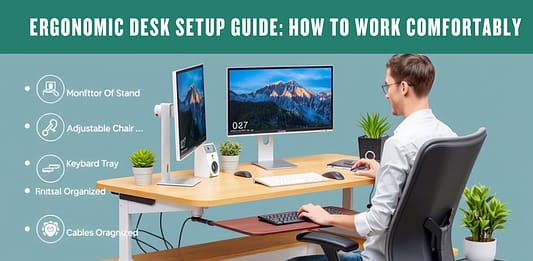 Ergonomic Desk Setup Guide: How to Work Comfortably (Without Breaking the Bank) Ergonomic desk setup guide