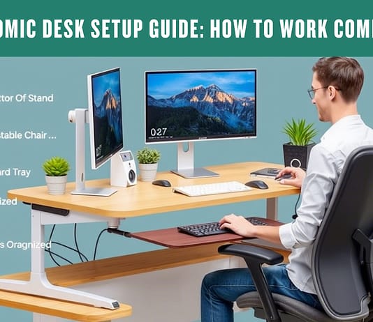 Ergonomic desk setup guide