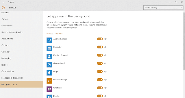 Disable background apps Disable background apps
