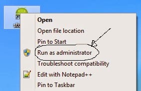 Run as administrator
